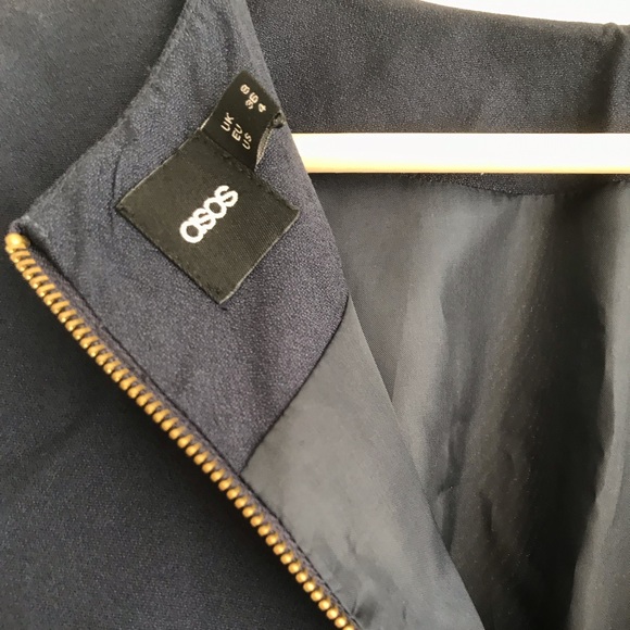 NWOT ASOS Straight Line Navy Dress - Picture 3 of 4
